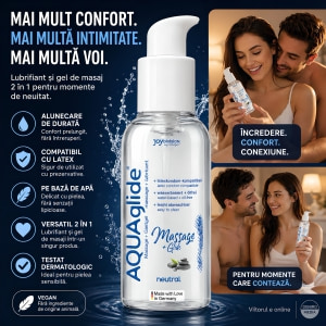 Lubrifiant și Gel de Masaj 2 în 1 AQUAglide 200 ml
