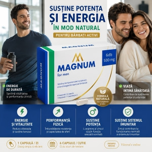 MAGNUM Pentru Bărbați, 6 Capsule, Complex Pe Bază De Plante