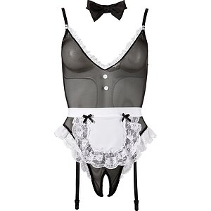 Maid Costume Cottelli Collection Negru pe Sexlab.ro