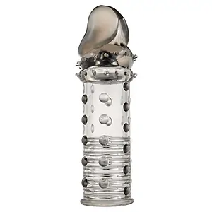 Manșon Penis Power Stud Sleeve Gri pe SexLab