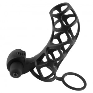 Manșon FX Extreme Silicone Power Cage Negru pe Sexlab.ro