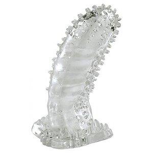 Manșon pentru Penis Transparent cu Striații pe SexLab