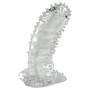 Manșon pentru Penis Transparent cu Striații pe SexLab