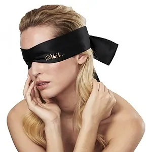 Masca Shhh Blindfold Negru pe SexLab