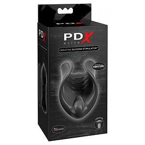 Masturbator Elite Vibrating Silicone Stimulator Negru