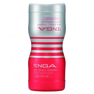 Masturbator Tenga Dual Feel Cup Medium Roșu pe Sexlab.ro