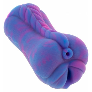 Masturbator Unicorn EXTREME Acces Dublu 14.5 și 9 cm Mov pe Sexlab.ro