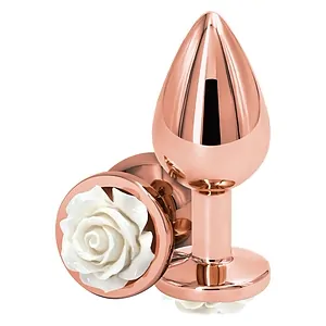 Medium Rose Anal Plug Alb pe SexLab