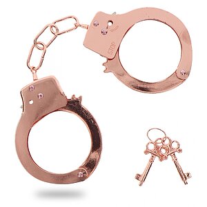 Metal Handcuffs Bronze Auriu Metal Handcuffs Bronze Auriu pe Sexlab.ro