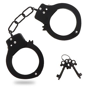 Metal Handcuffs Negru pe SexLab