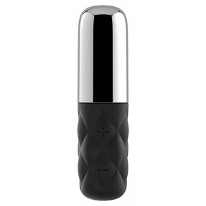 Mini Vibrator Satisfyer Sparkling Darling Chrome Negru pe SexLab
