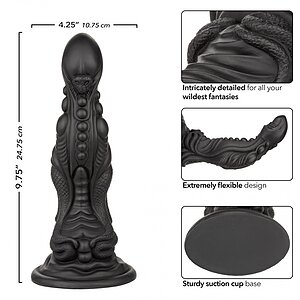 Monster Colossus 24.75 cm – Negru, Ventuză Puternică
