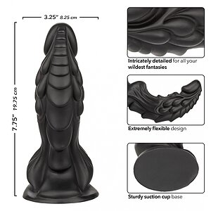 Monster Dong The Martian – 19,75 cm, Negru, silicon Premium