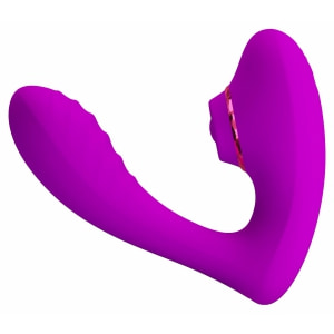 Nauty Stimulare Dublă 10 Vibrații Vaginale 7 Pulsații Clitoris Roz