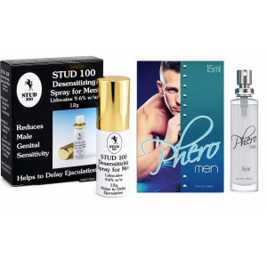 Pachet Control și Farmec: Stud100 + PheroMen pe Sexlab.ro
