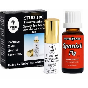 Pachet Spray Stud 100 Original Și Picături Afrodisiace Spanish Fly 20ml pe Sexlab.ro