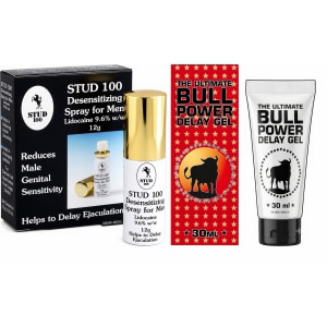 Pachet Spray Stud 100 Original + Gel Ejaculare Prematură Bull Power Delay 30ml pe Sexlab.ro