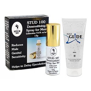 Pachet Spray Stud 100 Original + Lubrifiant Just Glide Anal 200ml pe SexLab