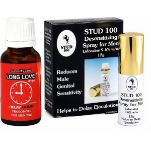 Pachet Spray Stud 100 Original + Picături Ejaculare Precoce Long Love 20ml Pachet Spray Stud 100 Original + Picături Ejaculare Precoce Long Love 20ml pe Sexlab.ro