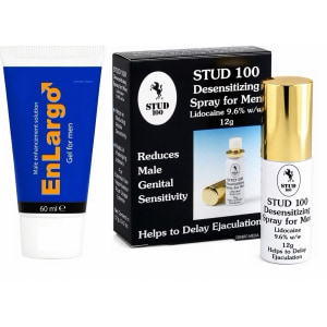 Pachet Cremă Mărirea Penisului Enlargo 100ml + Spray Stud 100 Original pe Sexlab.ro