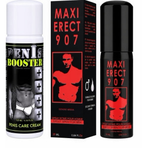Pachet Cremă Pentru Potență Penis Booster 125ml + Spray Pentru Potență Maxi Erect 907 pe Sexlab.ro