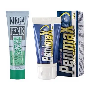 Pachet Cremă Mărire Mega Penis 75ml + Cremă Penis Enlargement Penimax 50ml pe SexLab