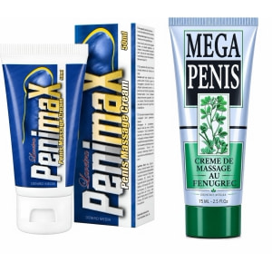 Pachet Cremă Mărire Mega Penis 75ml + Cremă Penis Enlargement Penimax 50ml Pachet Cremă Mărire Mega Penis 75ml + Cremă Penis Enlargement Penimax 50ml pe Sexlab.ro