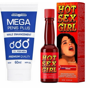 Pachet Afrodisiac Hot Sex Girl 20ml Și Gel Mărire Penis Mega Penis Plus 65ml pe Sexlab.ro