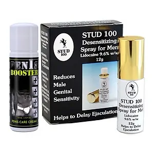 Pachet Cremă Pentru Potență Penis Booster 125ml + Spray Stud 100 Original pe SexLab