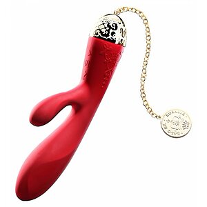 Vibrator ZALO Rosalie Rabbit Roșu pe SexLab