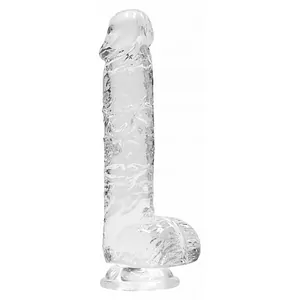 Ultra Realistic 17cm Cu Testicule Transparent pe SexLab