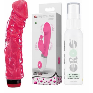 Set Plăcere Intensă — 2 Vibratoare + Spray Igienic pe Sexlab.ro