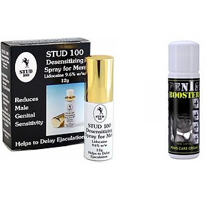 Pachet Crema Pentru Potenta Penis Booster + Spray Stud 100 Original pe SexLab