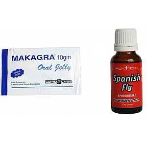 Pachet Stimulent Makagra Oral Jelly 10g + Picaturi Afrodisiace Spanish Fly 20ml pe SexLab