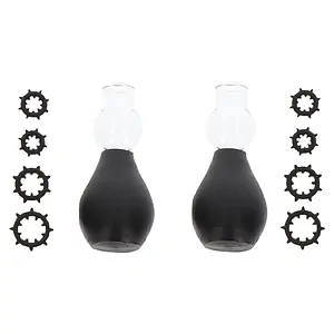 Nipple Enlargers with 8 Rings Negru pe SexLab