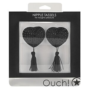 Nipple Tassels Heart Negru pe Sexlab.ro