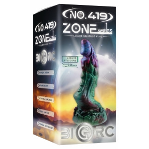 NMC Dildo 18,5 cm Din silicon Lichid, cupă De Aspirație Multicolor
