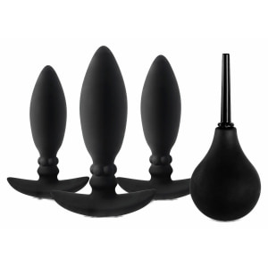 Nmc Set 3în1 Dopuri Progresive + Duș Intim, Discret Negru pe Sexlab.ro