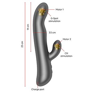 Oninder Oslo Rabbit Rotation App, 2 Motoare, IPX7 Negru