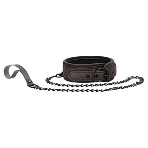 Ouch Elegant Collar With Leash Gri pe SexLab