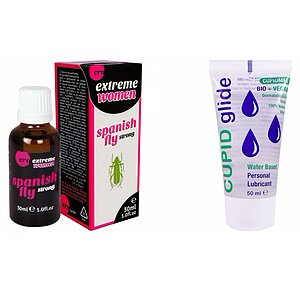 Pachet Afrodisiac Spain Fly Extreme Women + Lubrifiant Bio Cupid Glide pe SexLab
