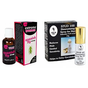 Pachet Afrodisiac Spain Fly Extreme Women + Spray Stud 100 pe SexLab