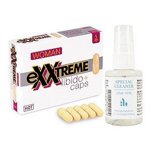 Pachet Capsule Femei eXXtreme Libido Afrodisiac 5buc + Special Cleaner Love Toys 50ml pe SexLab