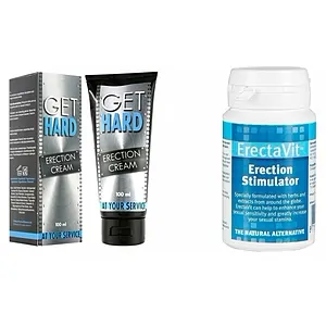 Pachet Cremă Erecție Get Hard + Pastile Erecție ErectaVit 15 capsule pe SexLab