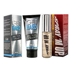 Pachet Cremă Erecție Get Hard 100ml + Spray Erecție Spray M-Up 22ml pe SexLab