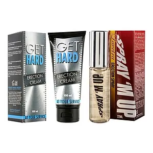 Pachet Cremă Erecție Get Hard 100ml + Spray Erecție Spray M-Up 22ml pe SexLab