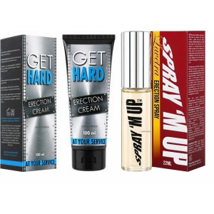 Pachet Cremă Erecție Get Hard 100ml + Spray Erecție Spray M-Up 22ml pe Sexlab.ro