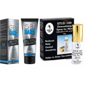 Pachet Cremă Erecție Get Hard 100ml + Spray Stud 100 Original pe Sexlab.ro