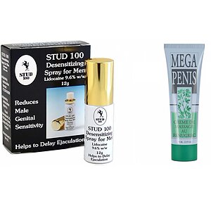 Pachet Crema Marire Mega Penis + Spray Stud 100 Original pe SexLab