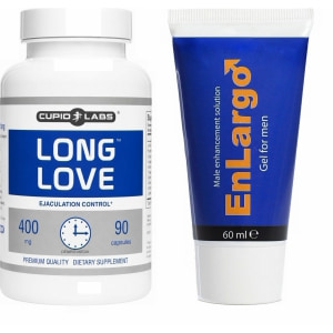Pachet Cremă Mărirea Penisului Enlargo 100ml + Pastile Ejaculare Precoce Long Love 90buc Pachet Cremă Mărirea Penisului Enlargo 100ml + Pastile Ejaculare Precoce Long Love 90buc pe Sexlab.ro